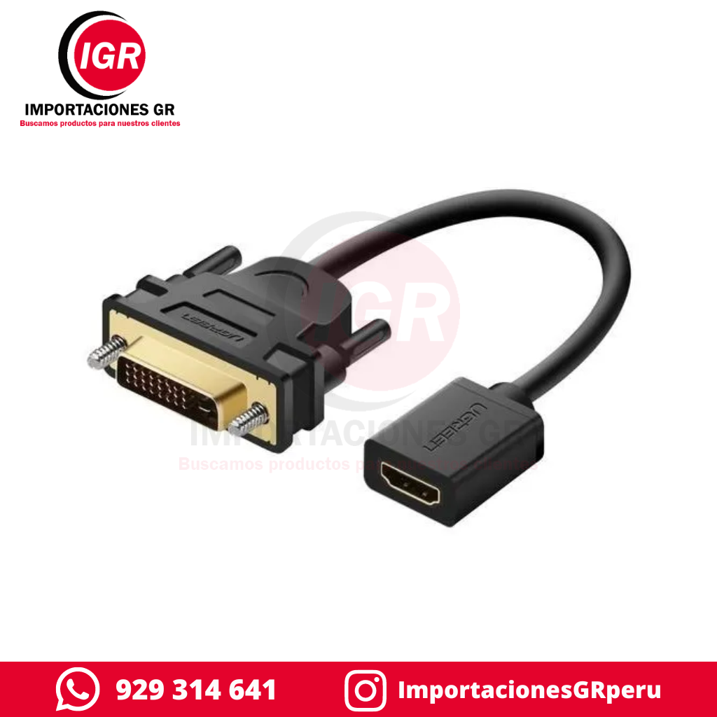 Adattatore DVI 24+1 A HDMI – Trasmissione Audio E Video 1080p Per Monitor, TV E Proiettori